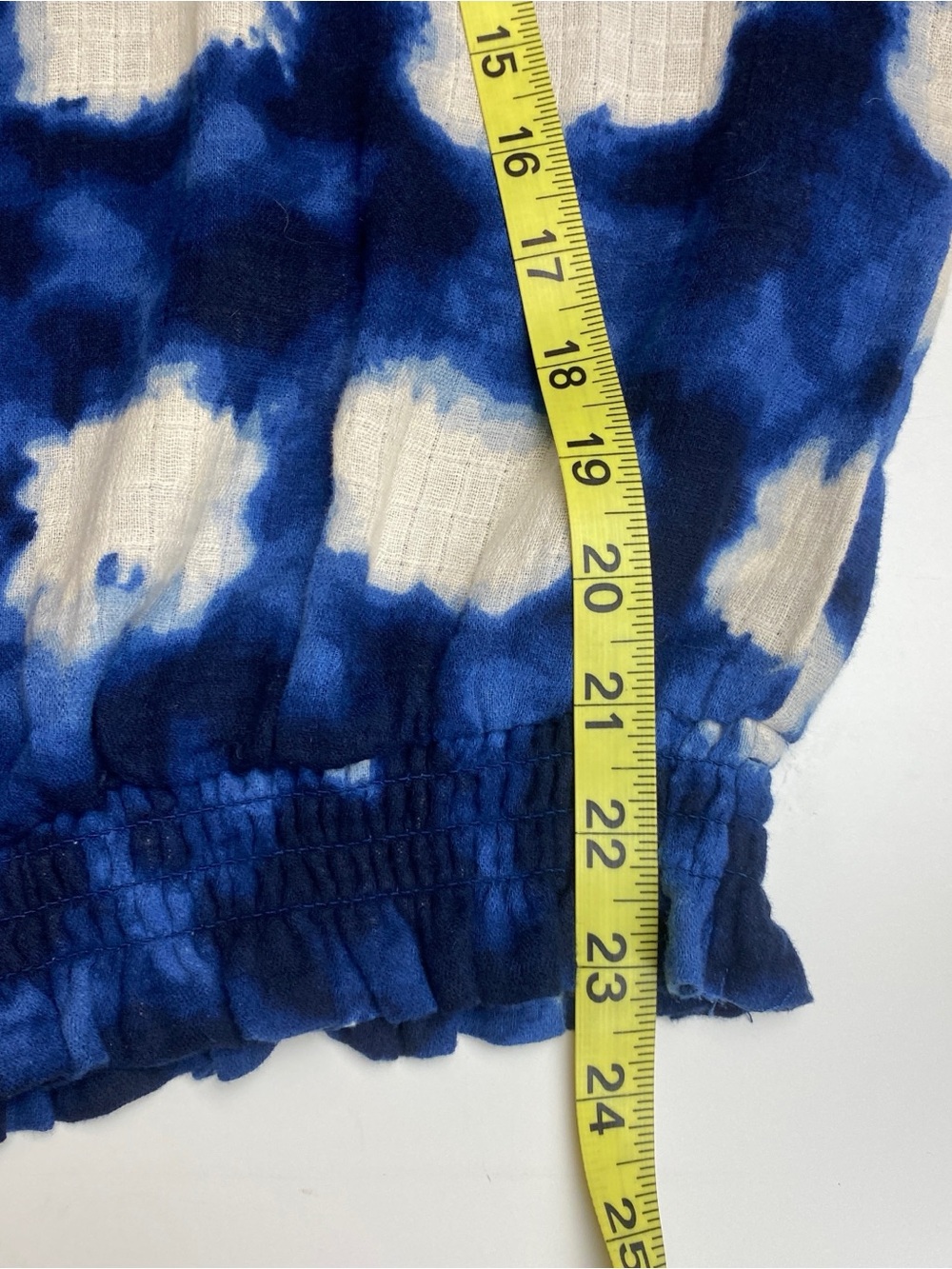 Anthropologie Porridge Blue tie-dye blouse Sz M - Picture 9 of 10